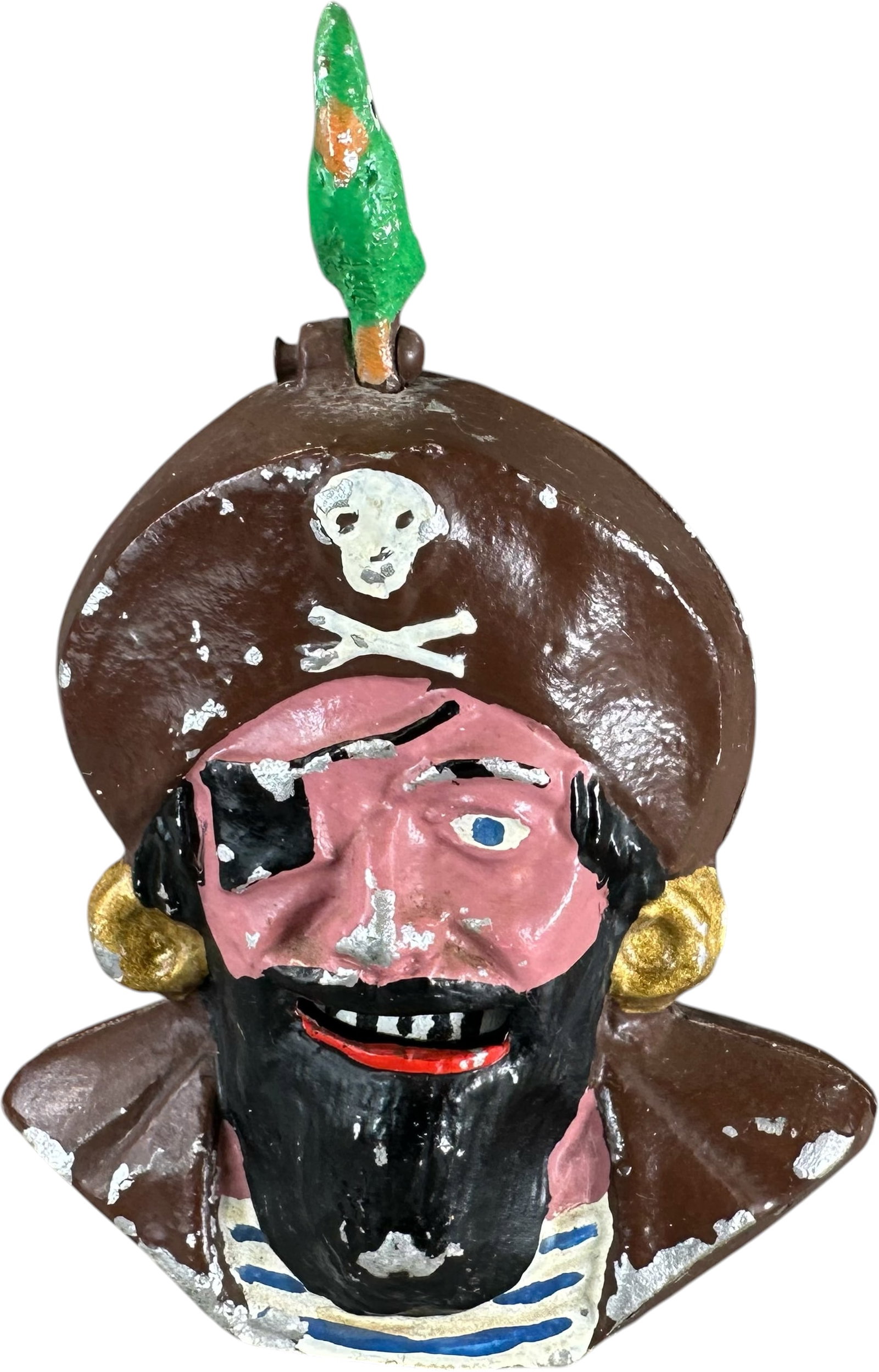 REYNOLDS BLACK BEARD MECHANICAL BANK: 199. REYNOLDS BLACK BEARD MECHANICAL BANK | Catalogue # 5-M, 1972, Edition 2 of 10. Ex: Max Berry Collection. | 5.5" h. | (Very Good to Excellent Condition) | $100 - $200
