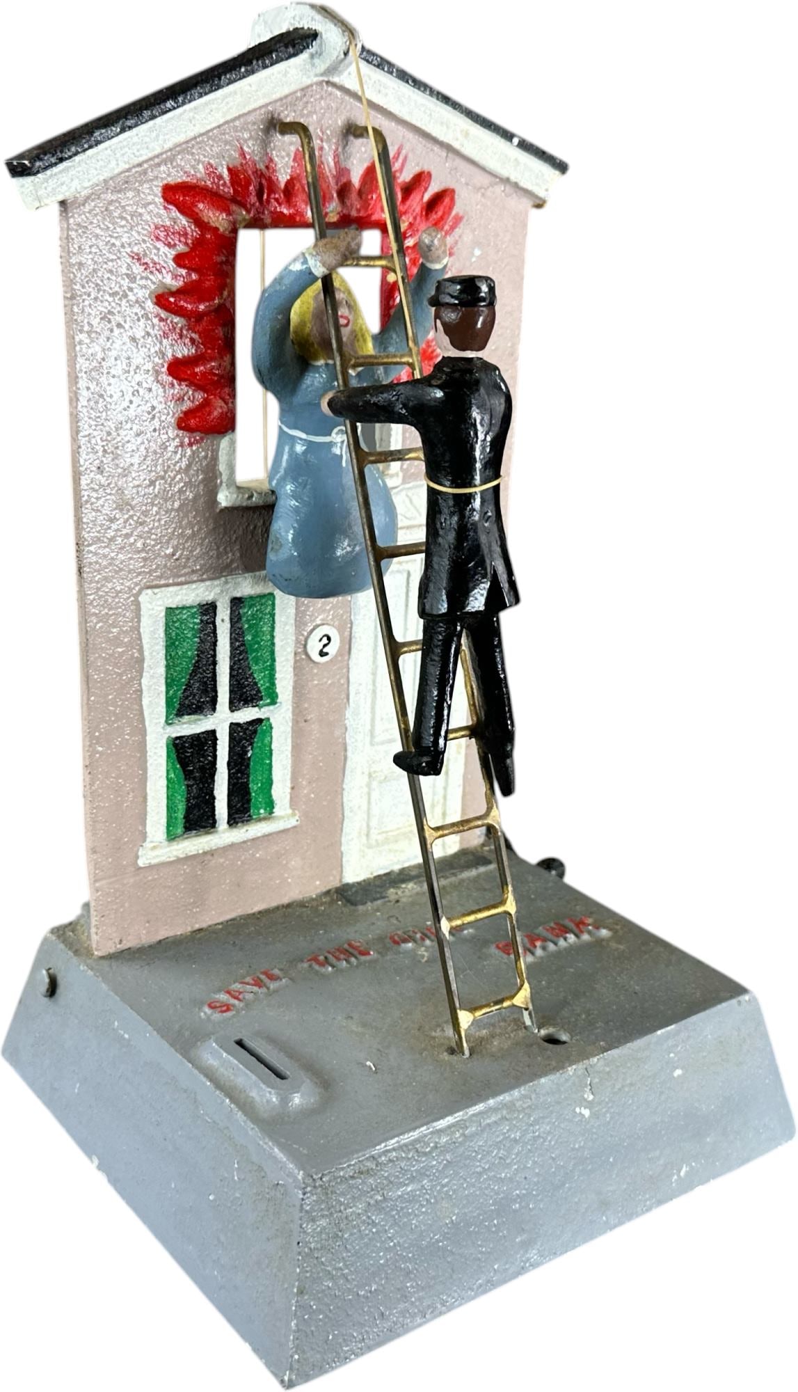 REYNOLDS SAVE THE GIRL MECHANICAL BANK (1 of 8)
