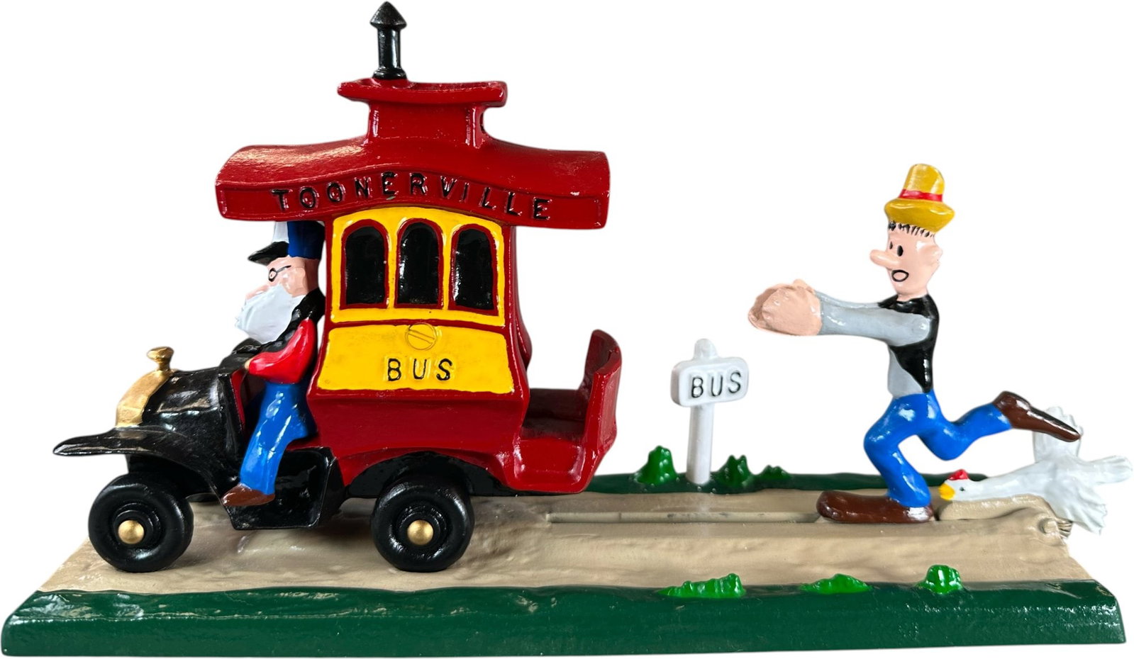 REYNOLDS TOONERVILLE BUS STOP MECHANICAL BANK (1 of 7)