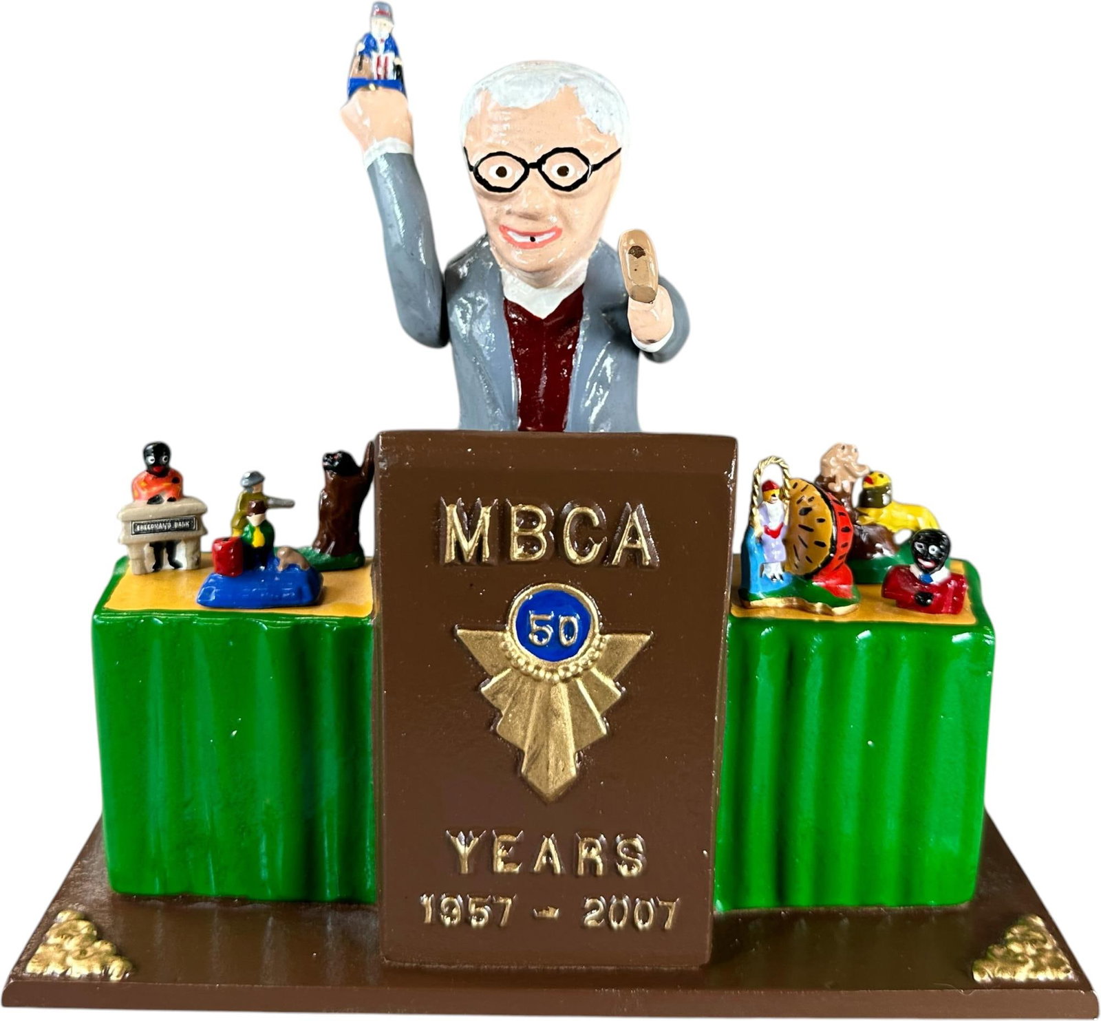 REYNOLDS OLIVER CLARK AUCTIONEER MECHANICAL BANK (1 of 8)
