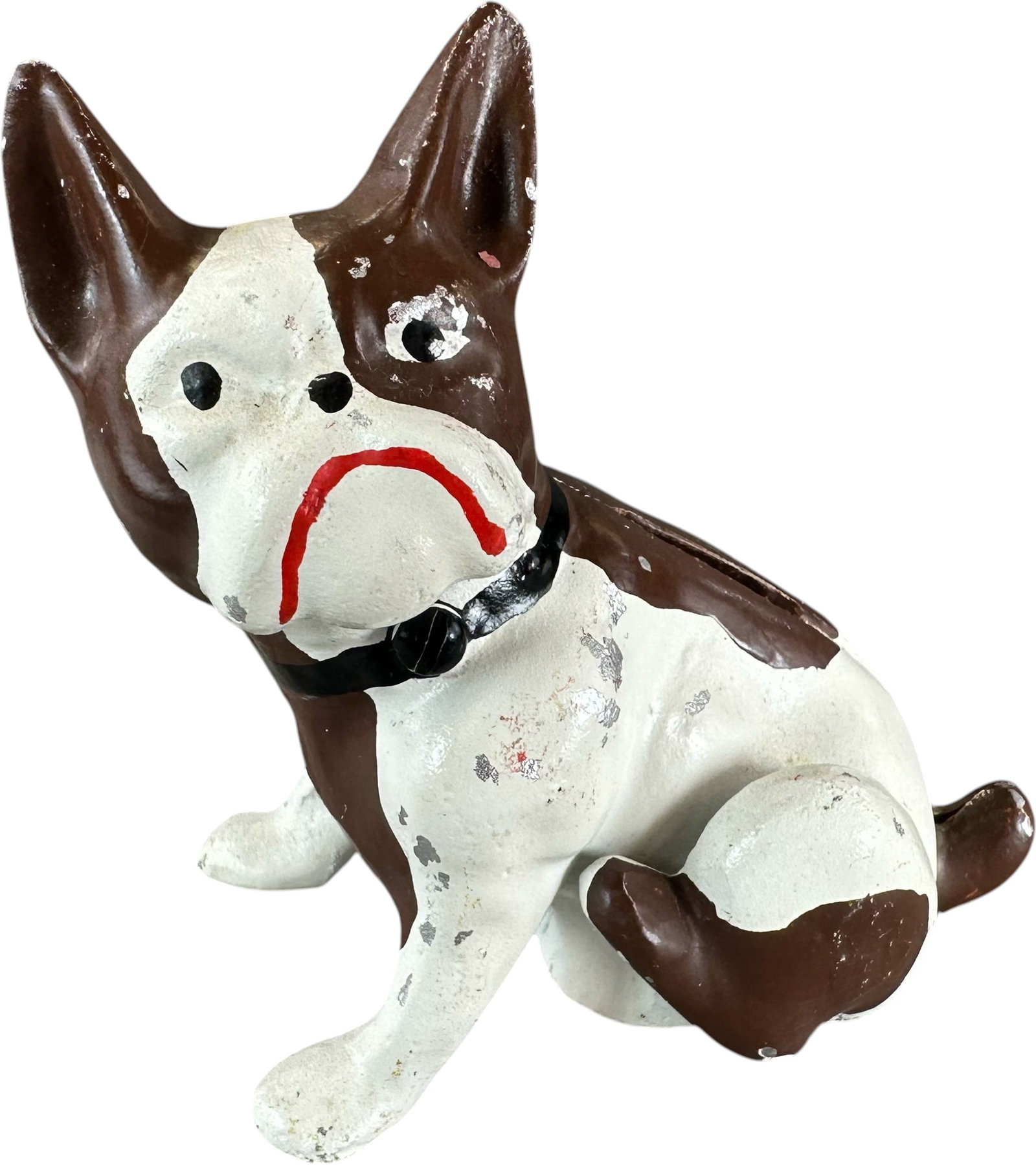 REYNOLDS BOZO TERRIER MECHANICAL BANK: 237. REYNOLDS BOZO TERRIER MECHANICAL BANK | Catalogue # 25-M, 1974, Edition 2 of 10. Ex: Max Berry Collection. | 4" h. | (Very Good to Excellent Condition) | $100 - $200