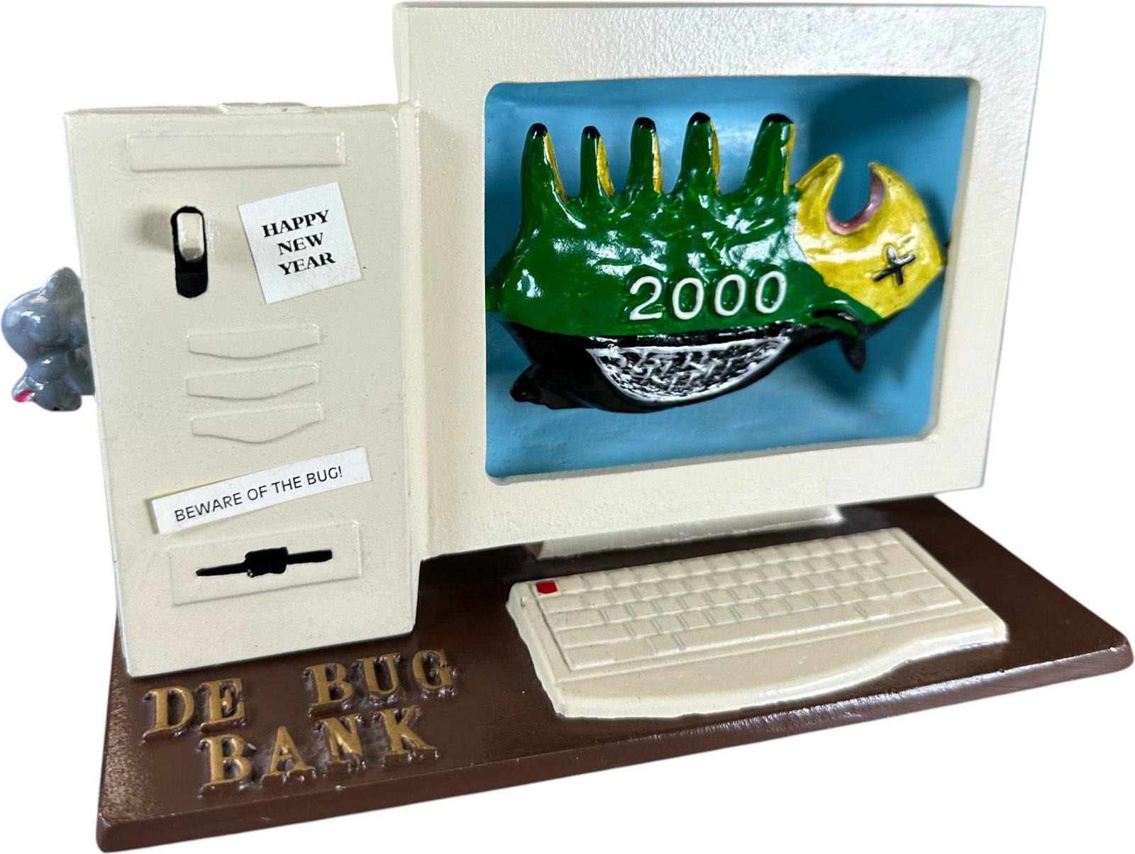 REYNOLDS DE BUG MECHANICAL BANK: 244. REYNOLDS DE BUG MECHANICAL BANK | Catalogue # 61-M, 1999, Edition 2 of 50. Ex: Max Berry Collection. | 8" l. | (Pristine to Near Mint Condition) | $200 - $300
