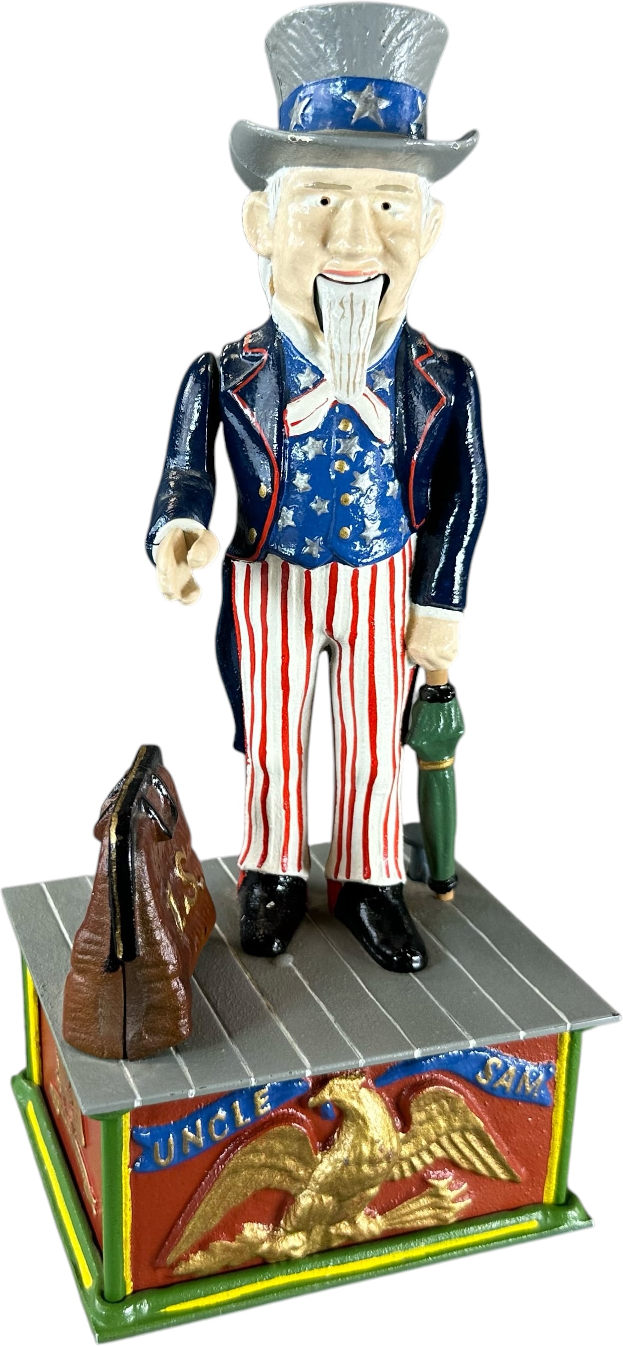 SMALL UNCLE SAM MECHANICAL BANK (1 of 6)