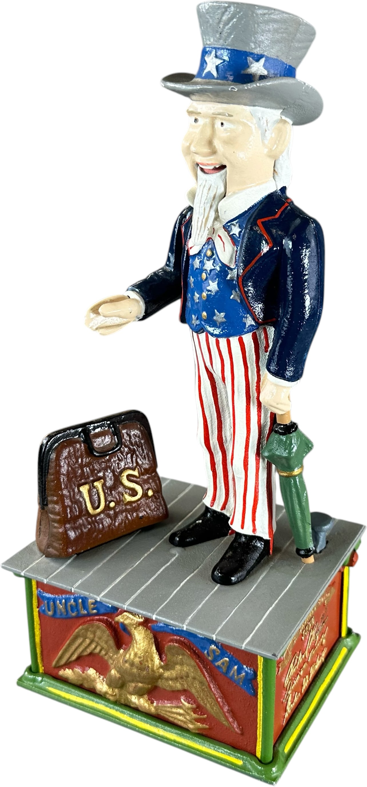 SMALL UNCLE SAM MECHANICAL BANK - 2