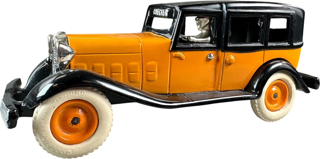 ARCADE/DON LEWIS 1932 CHECKER CAB: 309. ARCADE/DON LEWIS 1932 CHECKER CAB | Provenance; Don Kaufmann. Provenance: Ira Bernstein Collection. | 9" l. | #17 out of 50 made, contemporary, (Near Mint Condition) | $250 - $500