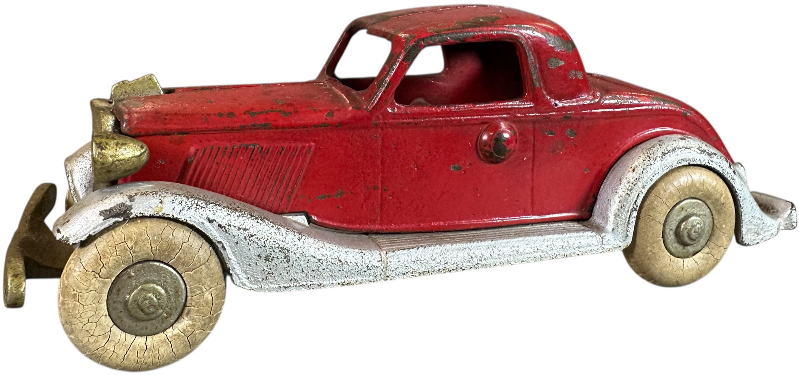 KILGORE 1933 GRAHAM COUPE: 451. KILGORE 1933 GRAHAM COUPE | Ex: Tony Lasala Collection. | 7" l. | One headlight glued to radiator with minor chipping radiator ornament, overall (Very Good to Excellent Condition) | $300 - $600