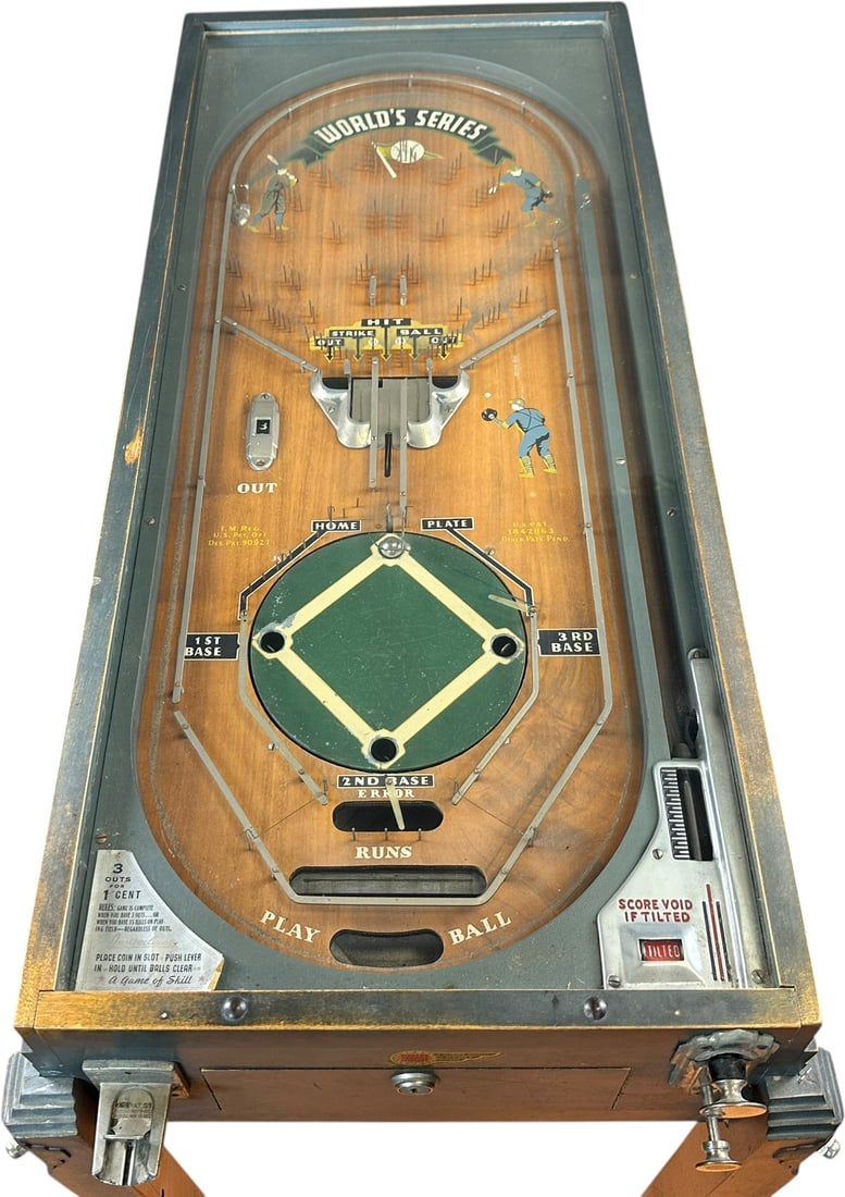 1-CENT ROCK-OLA WORLD SERIES BASEBALL MACHINE (1 of 12)