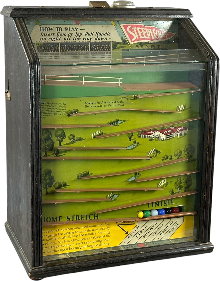 STEEPLECHASE COIN-OP HORSE RACE GAME (1 of 9)