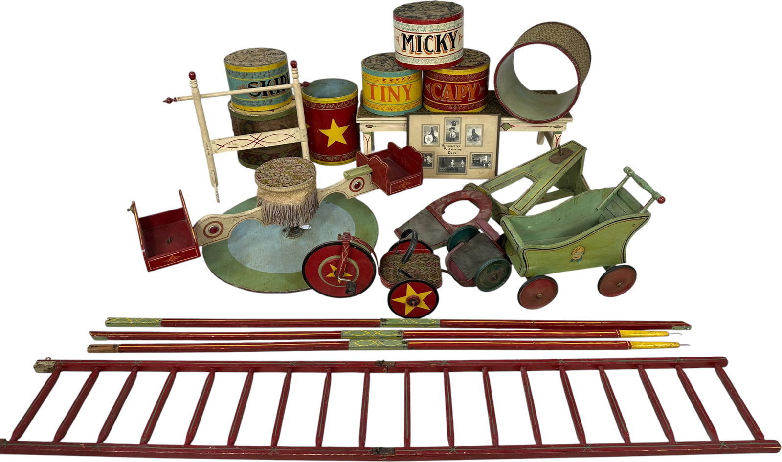 COMPLETE PERFORMING DOG CIRCUS PROP SET (1 of 12)