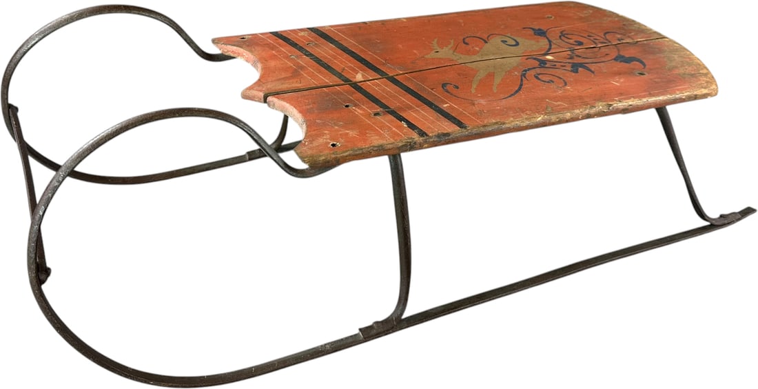 EARLY WOODEN CHILDS SLED (1 of 6)