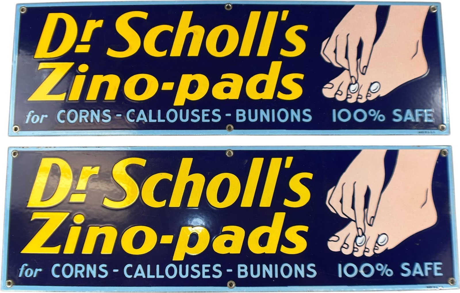 TWO DR SCHOLLS ADVERTISING SIGNS (1 of 4)