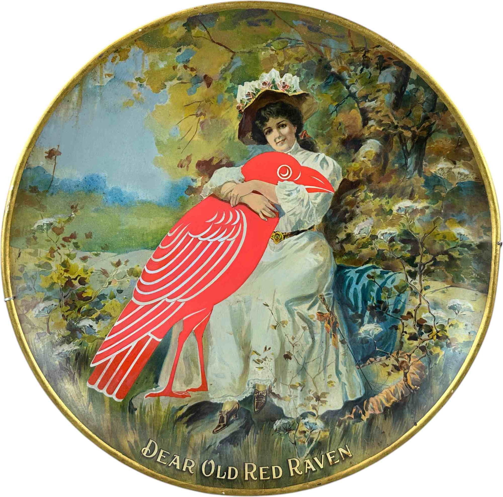 RED RAVEN ADVERTISING TRAY (1 of 2)