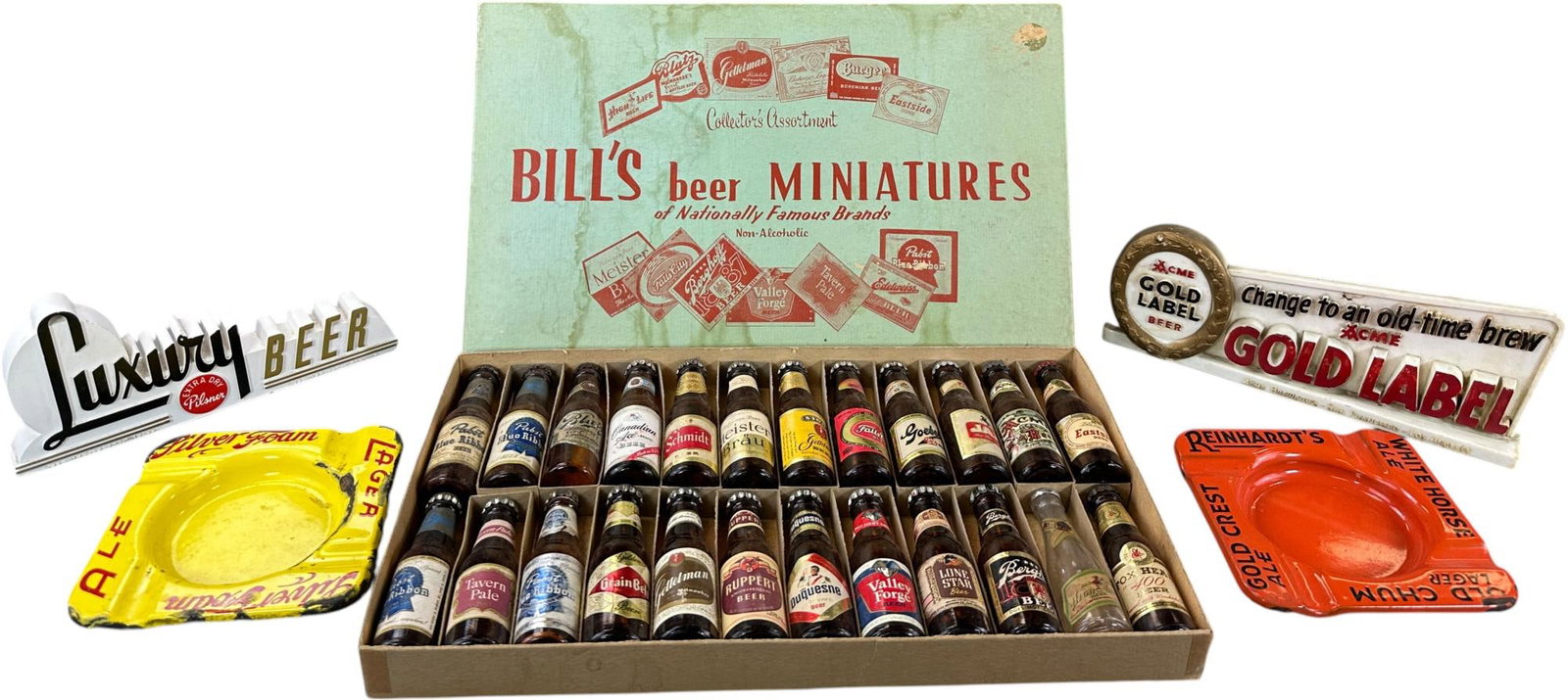 BILLS BEER MINIATURES & BEER ADVERTISING LOT (1 of 5)