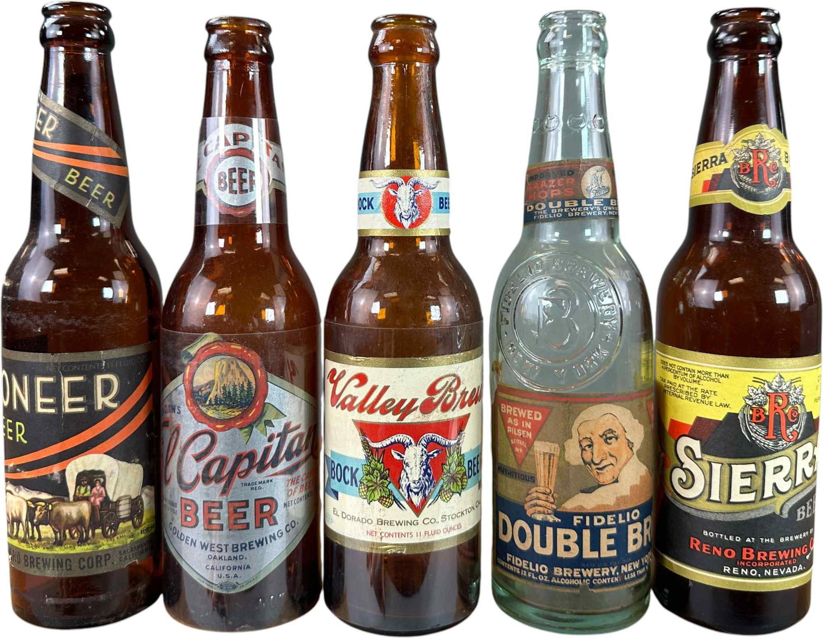 LOT OF FIVE WESTERN BEER BOTTLES (1 of 4)