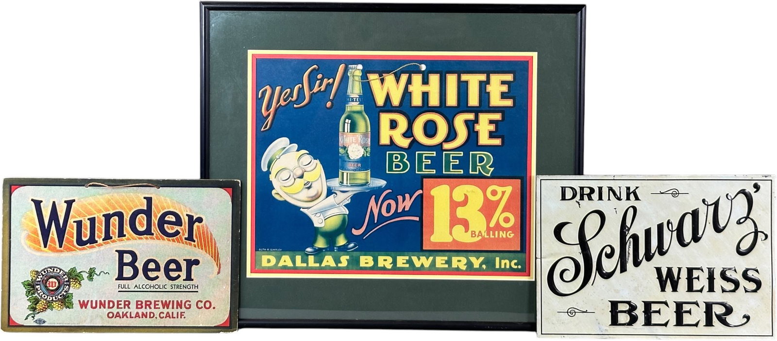 VARIETY OF THREE BEER SIGNS (1 of 5)