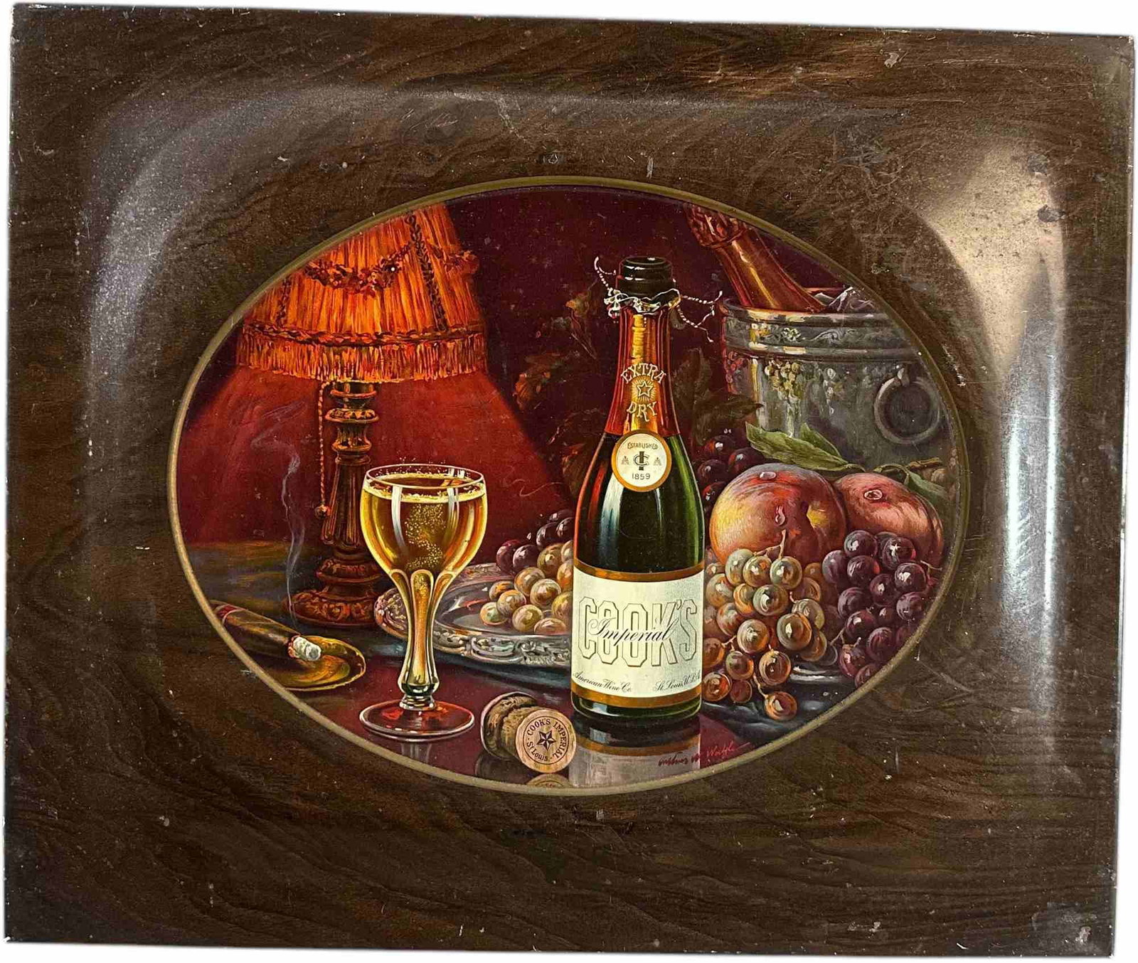 cooks IMPERIAL CHAMPAGNE ADVERTISING SIGN (1 of 4)