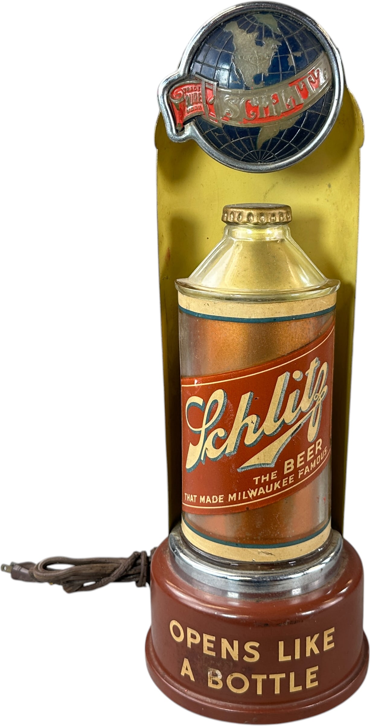 SCHLITZ CONE-TOP BEER CAN LIGHTED DISPLAY (1 of 7)