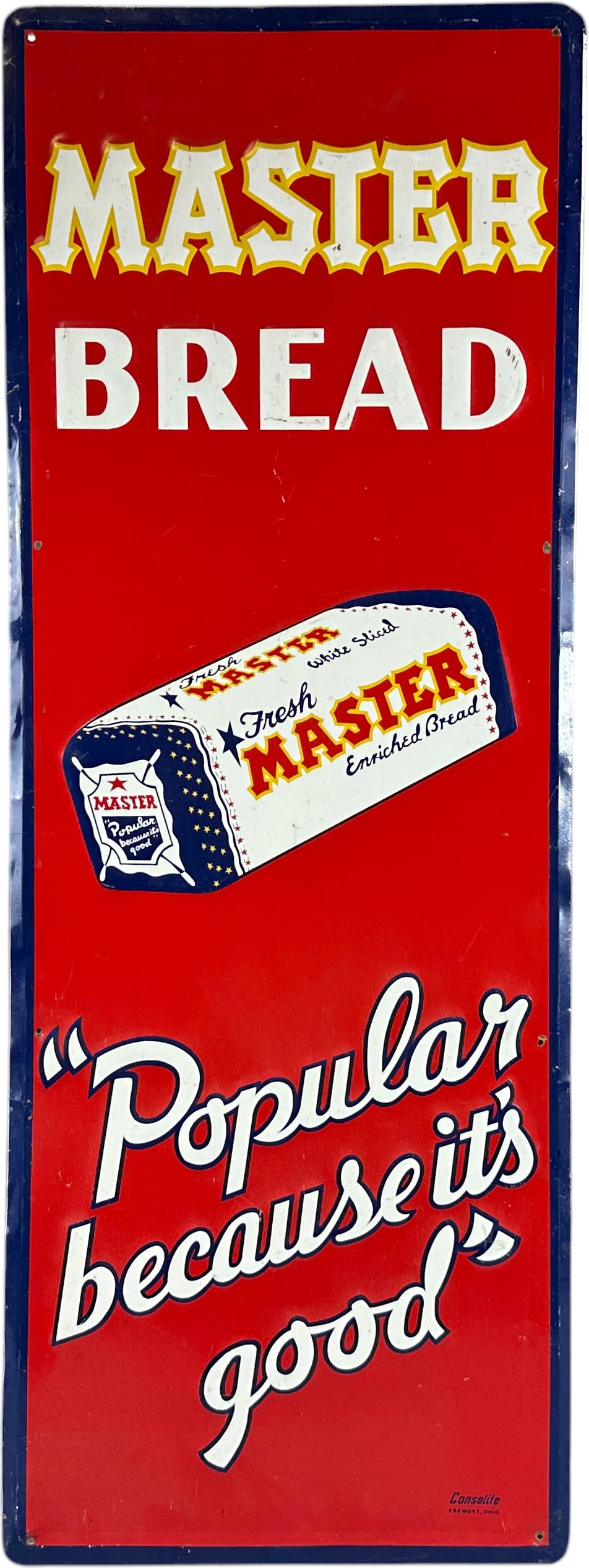 MASTER BREAD TIN EMBOSSED SIGN (1 of 4)
