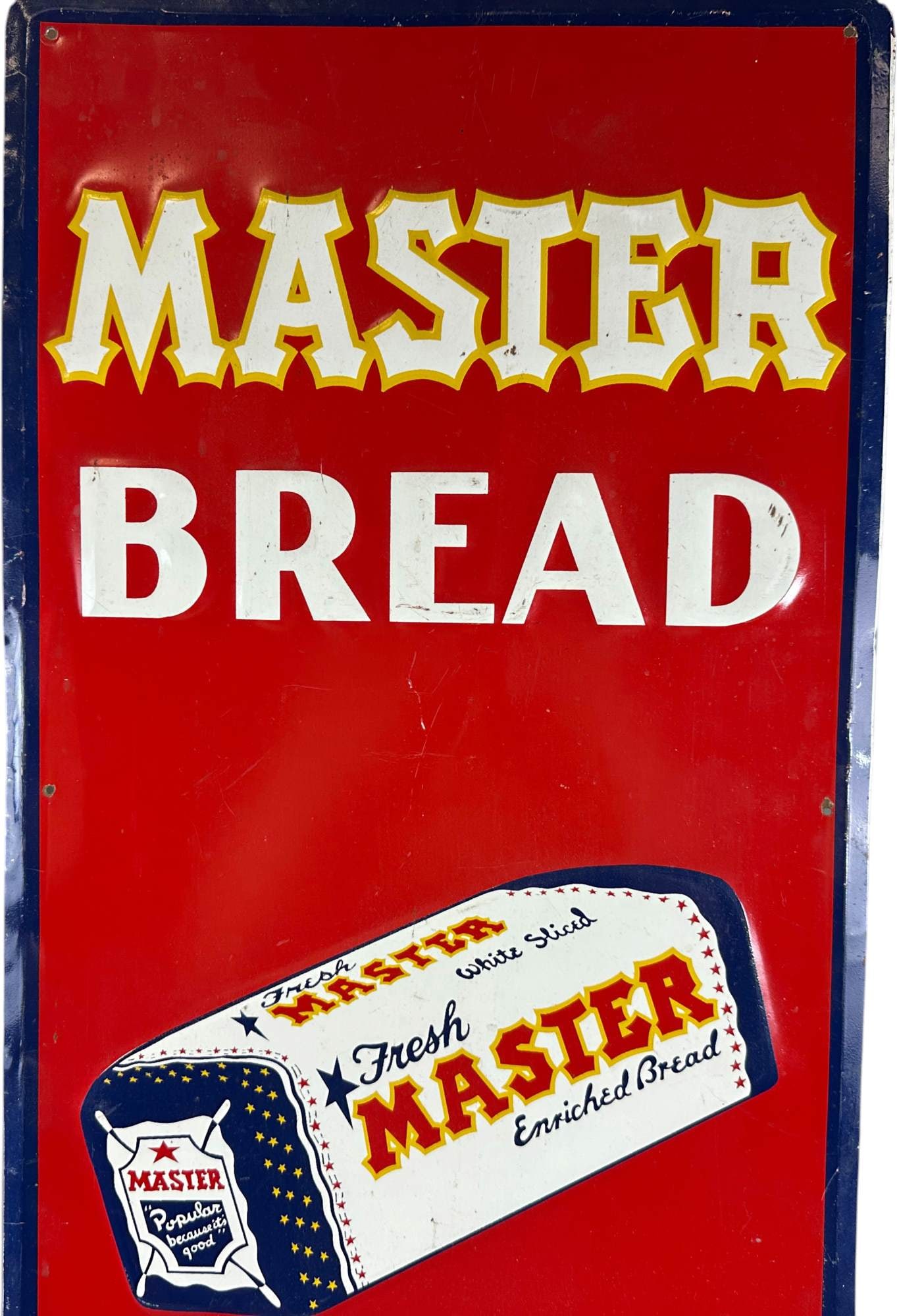 MASTER BREAD TIN EMBOSSED SIGN - 2