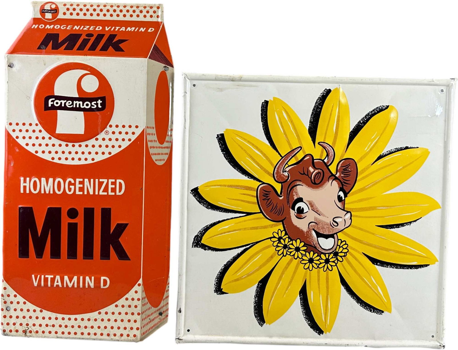 FOREMOST & BORDENS TIN SIGNS (1 of 3)