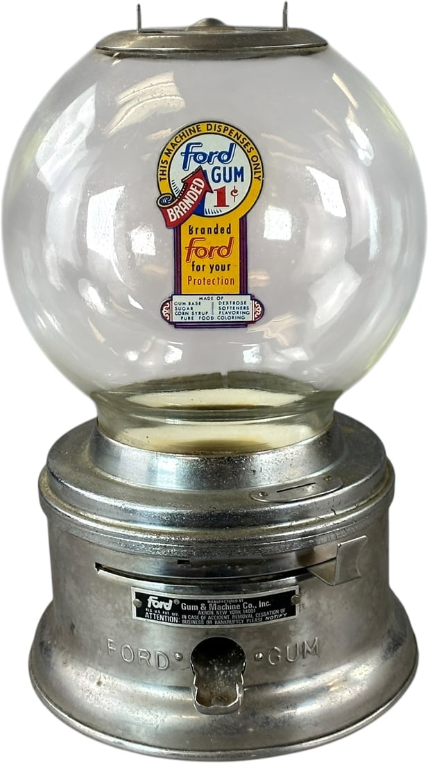 1-CENT FORD GUM DISPENSER VENDING MACHINE (1 of 6)