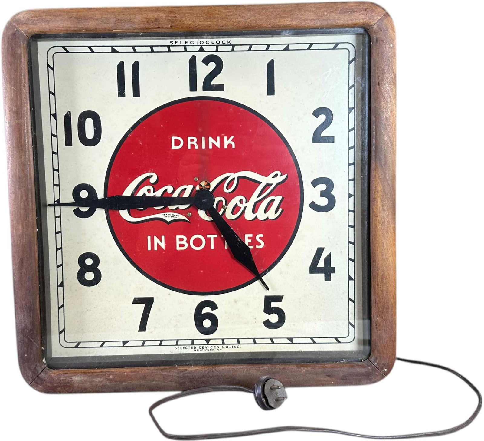 SELECTOCLOCK COCA COLA ELECTRIC WALL CLOCK (1 of 6)
