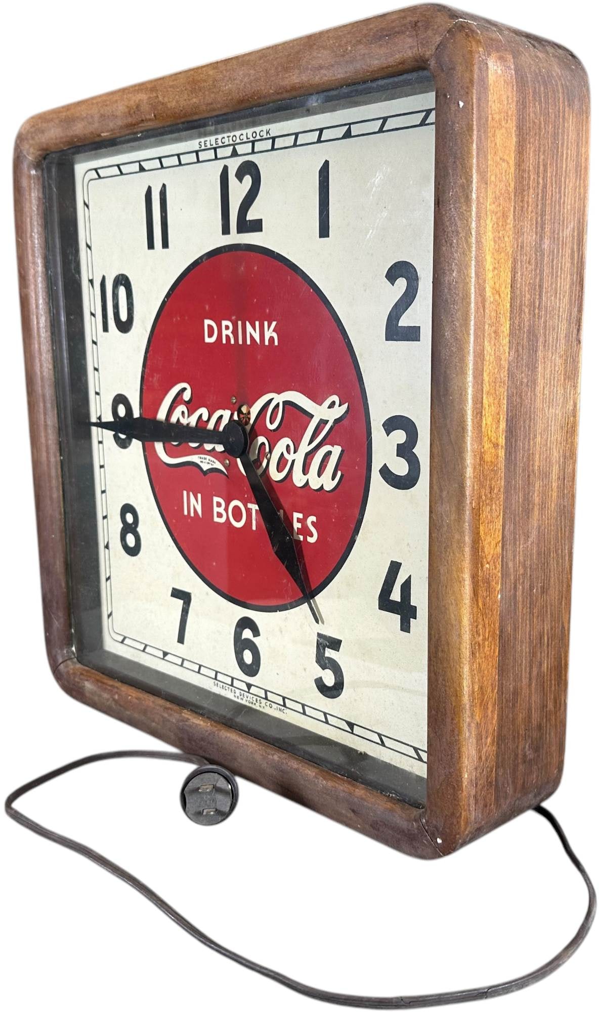 SELECTOCLOCK COCA COLA ELECTRIC WALL CLOCK - 4
