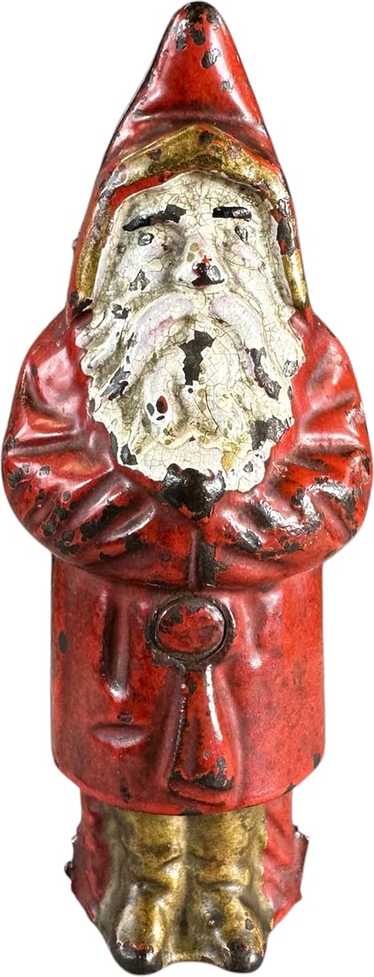 WING SANTA STILL BANK: 207. WING SANTA STILL BANK | Made by Wing, standing Santa Claus without tree. | (Very Good to Excellent Condition) | $300 - $500