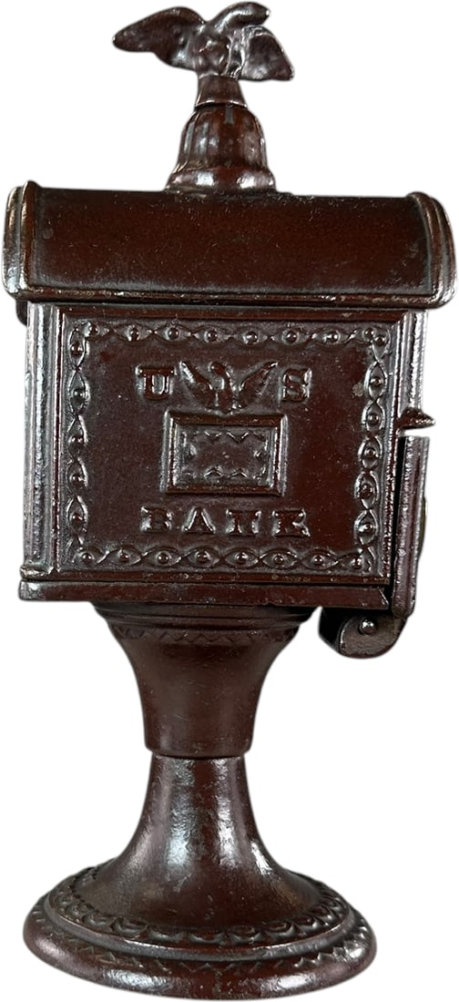 US MAIL W/ EAGLE FINIAL STILL BANK (1 of 6)