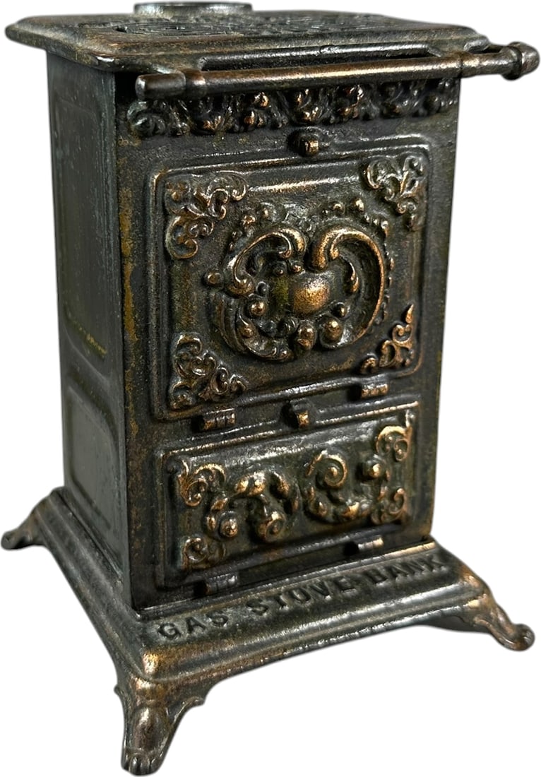 ROPER GAS STOVE STILL BANK W/ ADVERT (1 of 8)
