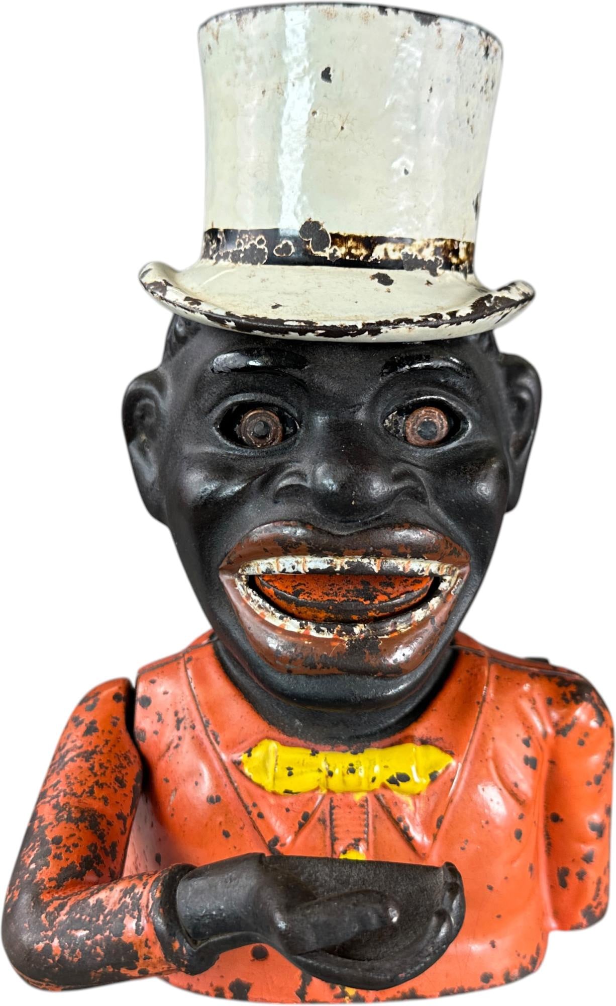 HAPPY MAN W/ TOP HAT MECHANICAL BANK (1 of 6)