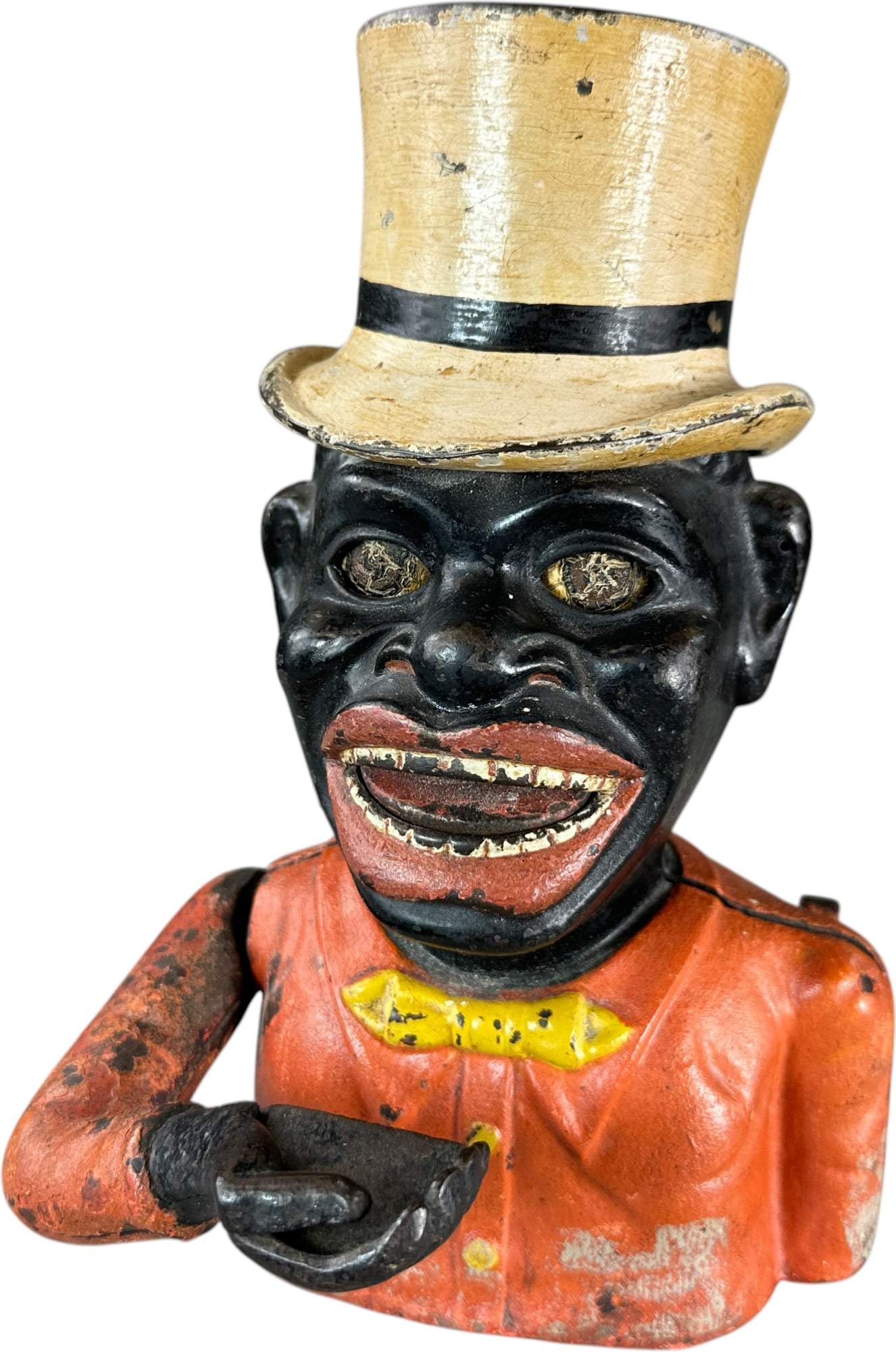 HAPPY MAN W/ TOP HAT MECHANICAL BANK (1 of 11)