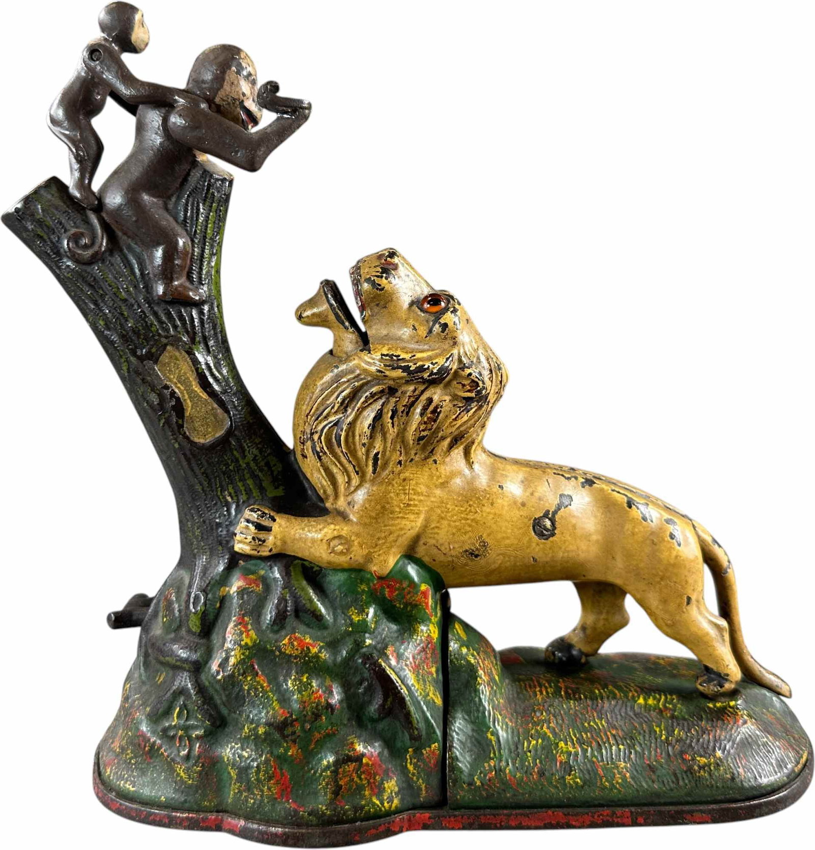 LION & TWO MONKEYS MECHANICAL BANK (1 of 9)