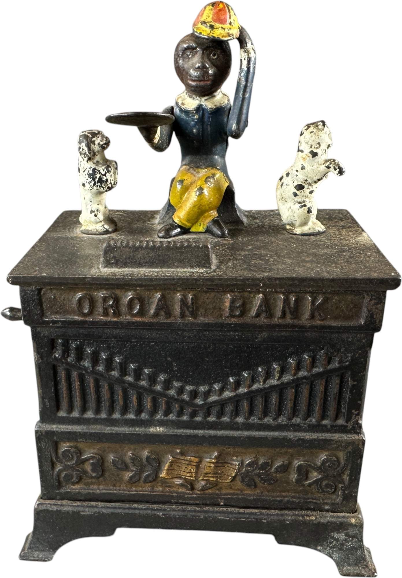 ORGAN BANK MECHANICAL BANK - CAT & DOG (1 of 9)