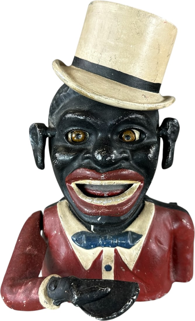 HAPPY MAN W/ TOP HAT MECHANICAL BANK (1 of 12)