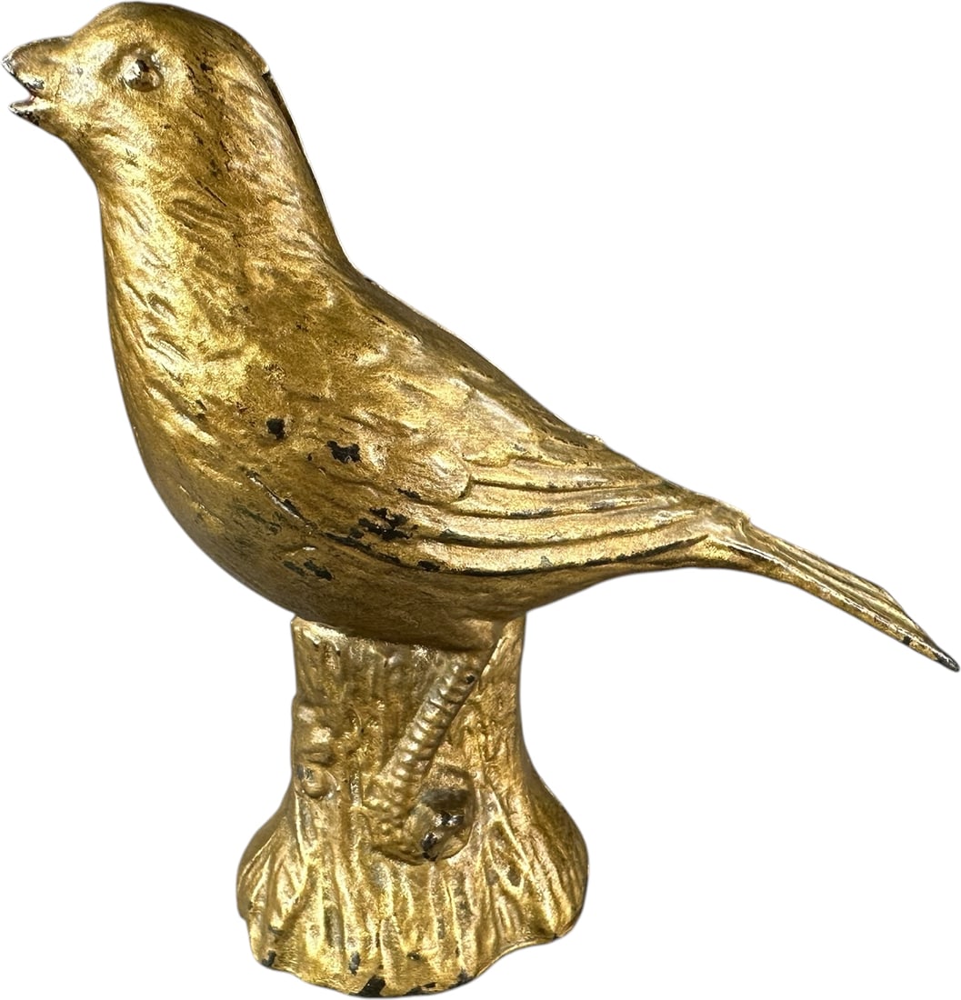 SONGBIRD ON STUMP STILL BANK: 360. SONGBIRD ON STUMP STILL BANK | AC Williams Co. | 5" h. | (Pristine Condition) | $300 - $400