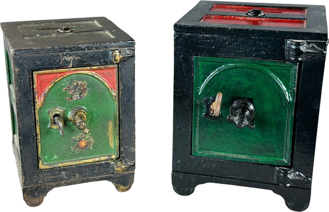 TWO ARCHED DOOR SAFES STILL BANKS (1 of 6)