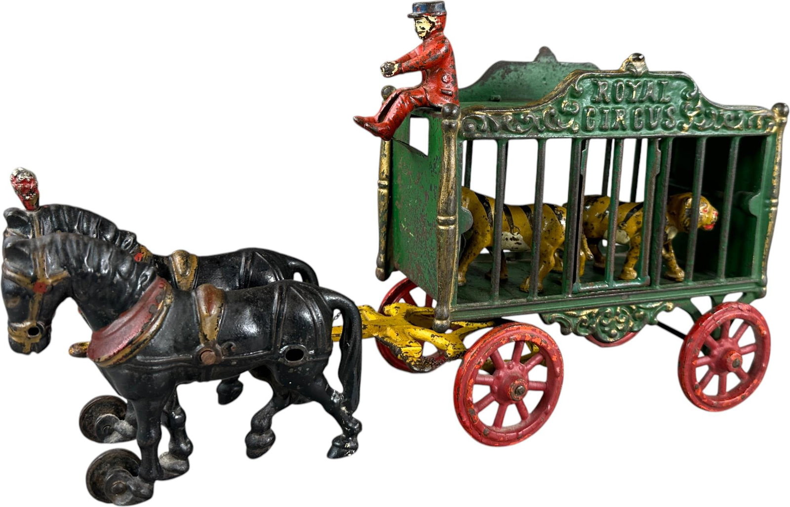 KENTON GREEN OVERLAND CIRCUS TIGER WAGON (1 of 9)