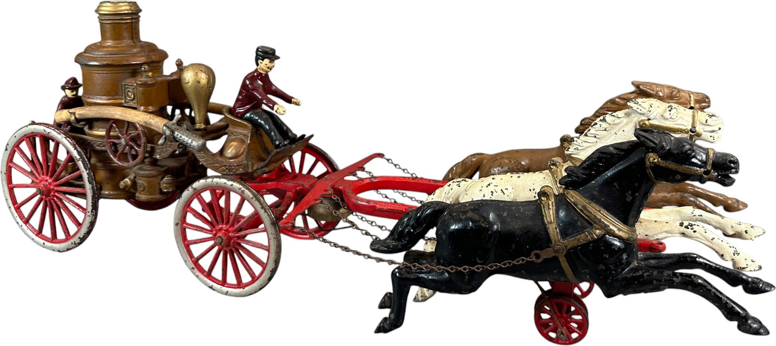 OVERSIZED DENT HORSE DRAWN FIRE PUMPER (1 of 9)