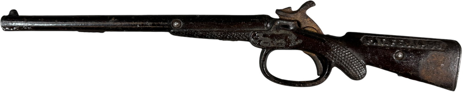 IVES JOHNNYS LITTLE GUN: 479. IVES JOHNNYS LITTLE GUN | 11" l. | Missing spring, otherwise (Very Good to Excellent Condition) | $400 - $600