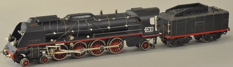 MARKLIN 70/12920 STEAM TYPE LOCOMOTIVE: Germany, 'O' gauge, 4-8-2, electric driven steam locomotive and tender.