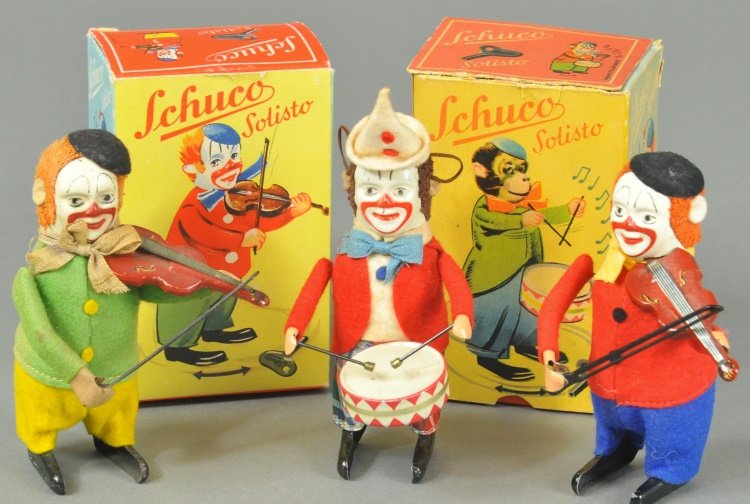 LOT OF THREE SCHUCO CLOWN MUSICIANS (1 of 2)
