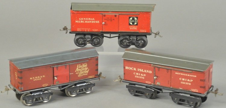 LOT OF THREE IVES BOX CARS (1 of 2)