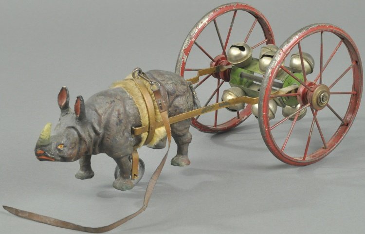 RHINO PULLING BELL TOY (1 of 2)