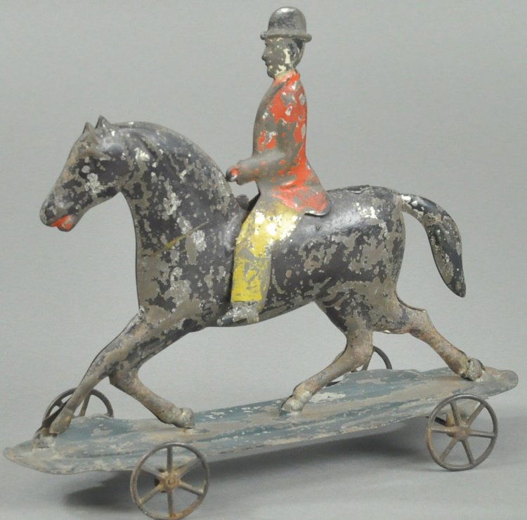FALLOWS MAN RIDING HORSE PULL TOY (1 of 2)