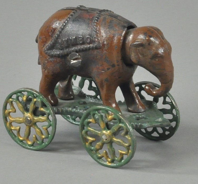 JUMBO ON WHEELS MECHANICAL BANK (1 of 2)