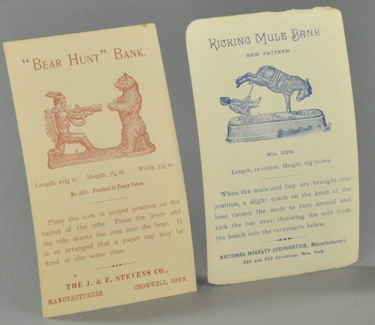 LOT OF TWO MECHANICAL BANK ONE-COLOR FLIERS (1 of 2)