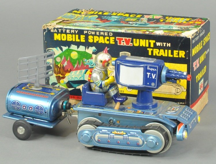 MOBILE SPACE T.V. UNIT WITH TRAILER (1 of 2)