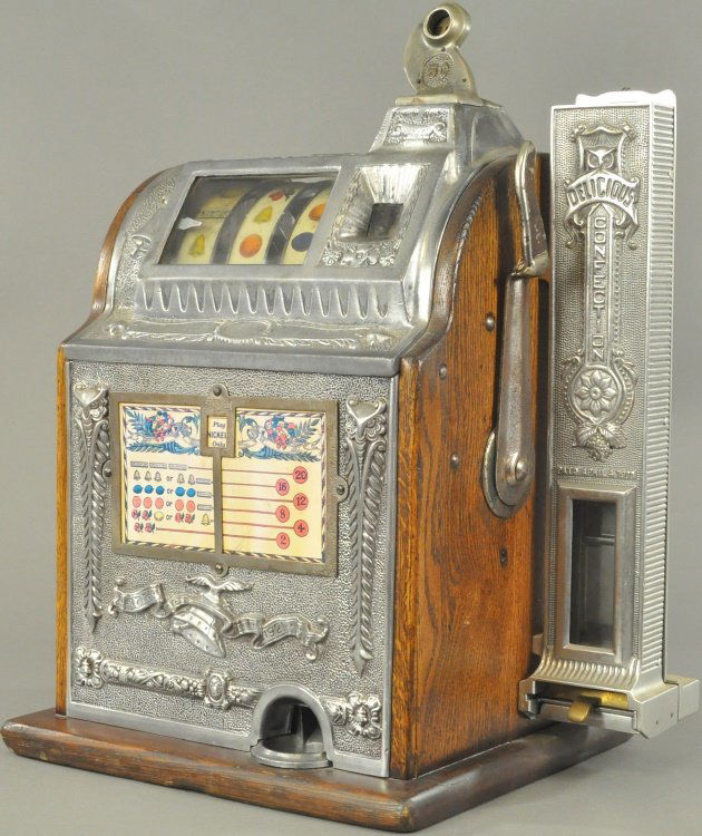 MILLS NICKEL SLOT MACHINE WITH VENDER (1 of 2)