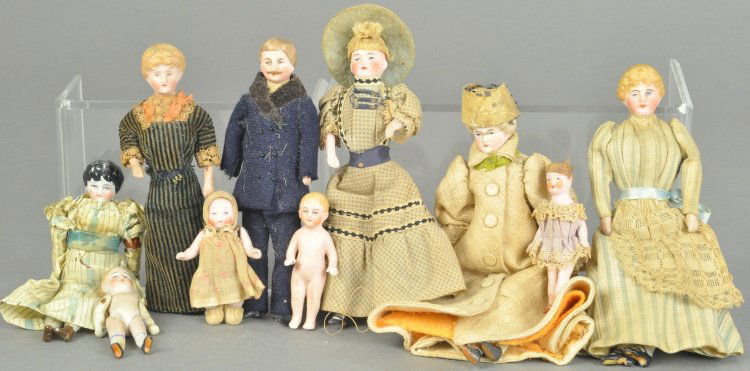GROUP OF TEN DOLLHOUSE DOLLS (1 of 1)